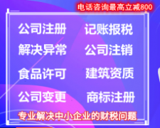 注册、提供申办一般纳税人、税控代办+票种核定等服务、园区地址
